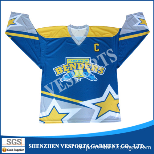 Newest Design Polyester Ice Hockey Jersey Printed